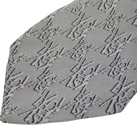 034134AE Versace Tie Gray Silk - Picture 3 of 7